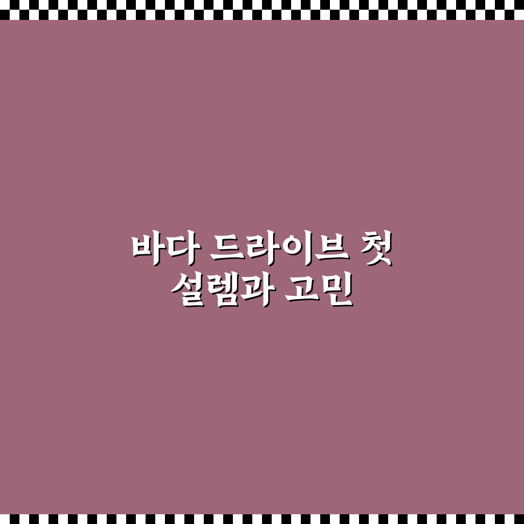 해안도로 드라이브 코스와 바다 풍경 명소 연결하는 법 리얼후기