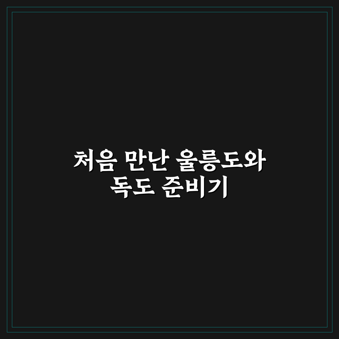 울릉도 독도 여행 코스와 배편 일정 짜는 실전 방법 솔직후기