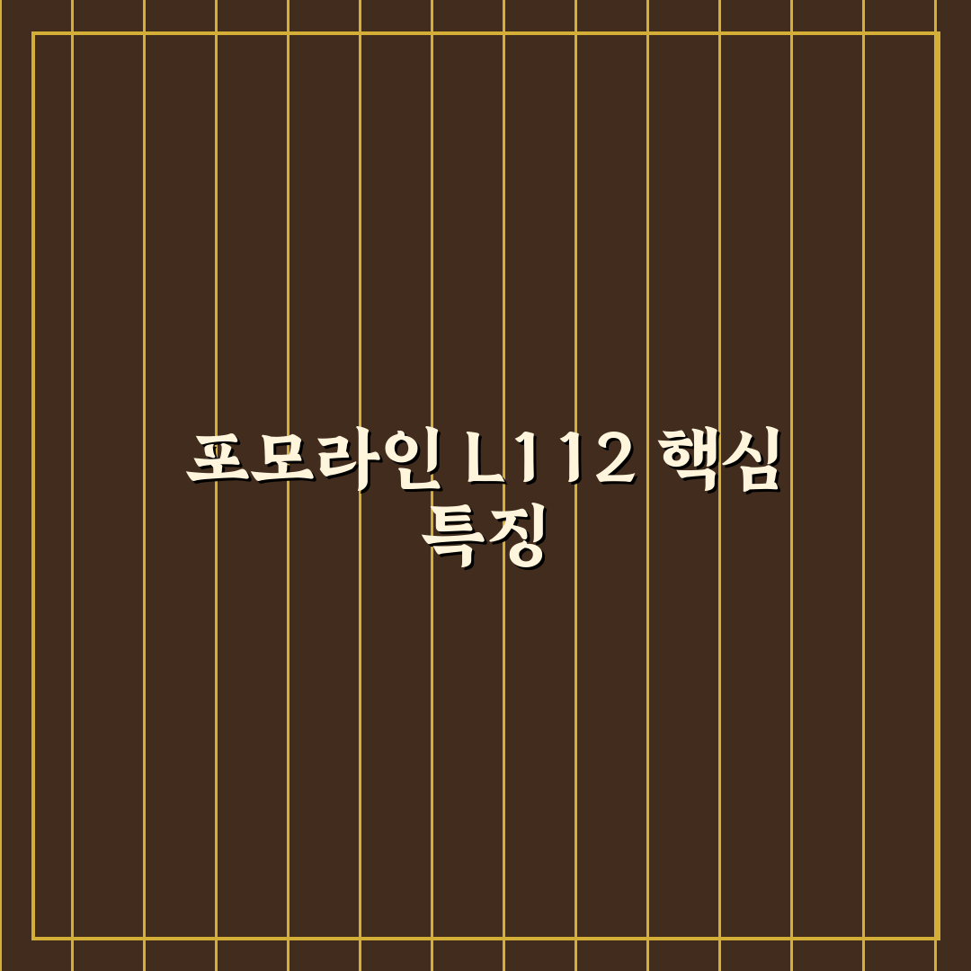 포모라인 l112 사용법과 효과 꿀팁 공유