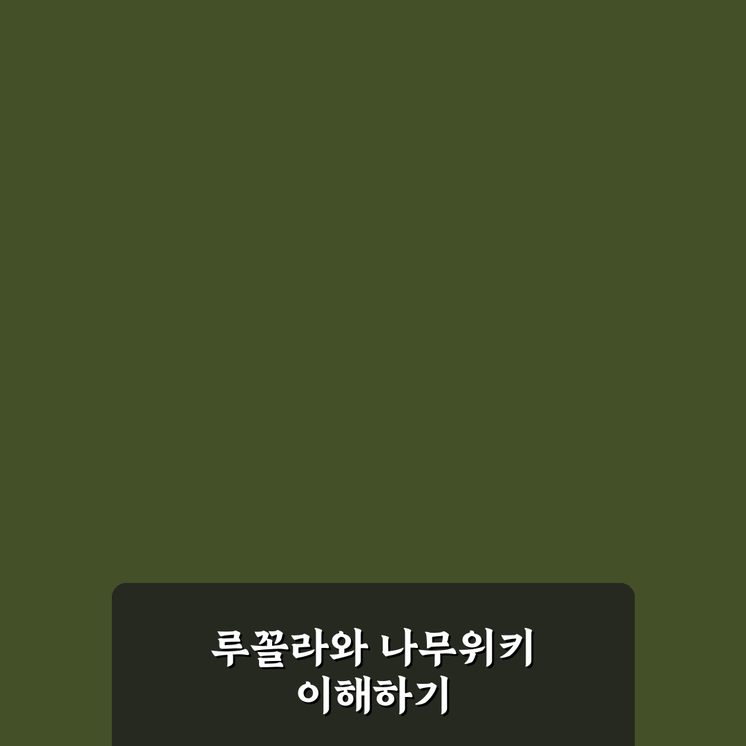 루꼴라 나무위키 정보와 특징 쉽게 정리해드려요