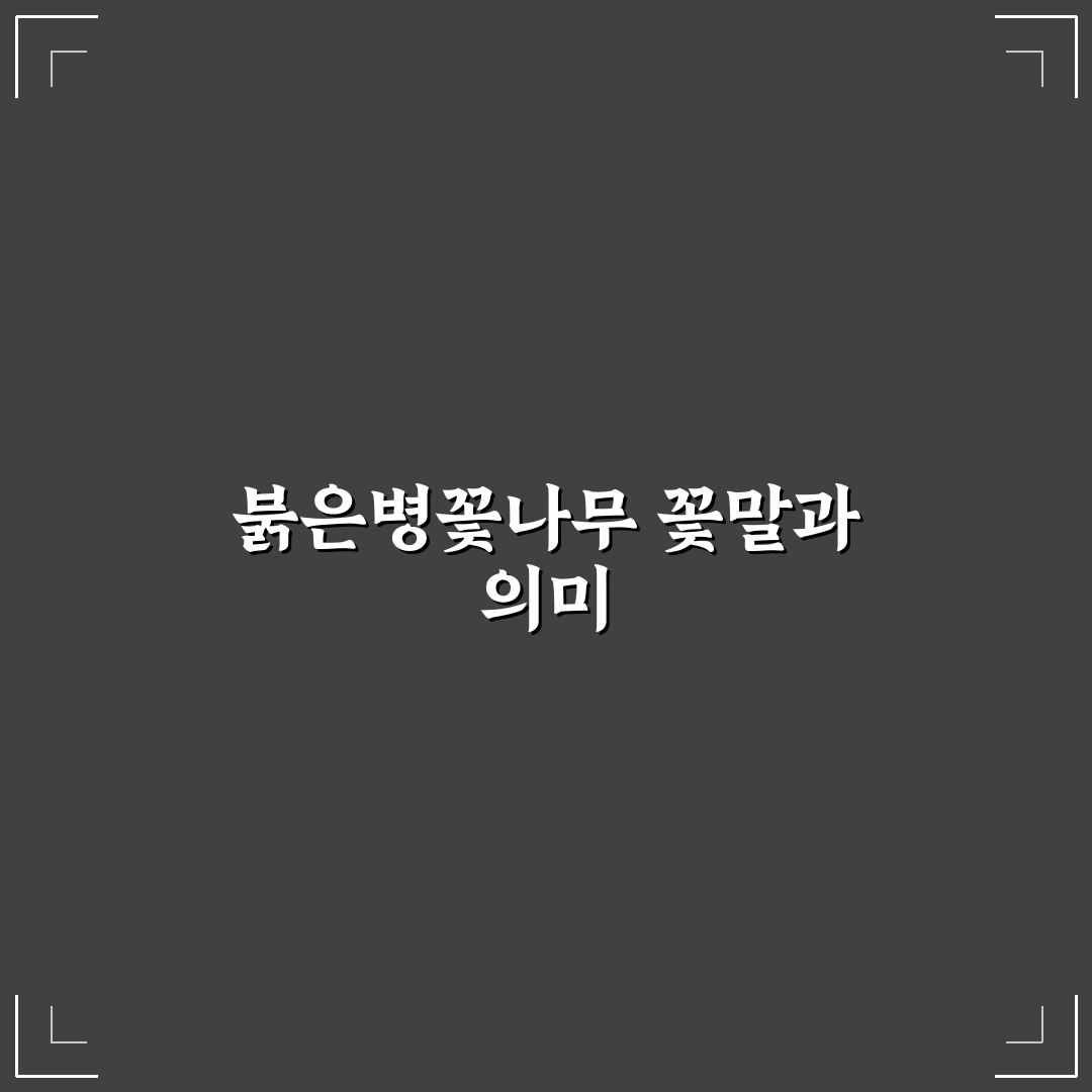 붉은병꽃나무 꽃말과 의미 쉽게 알려드려요