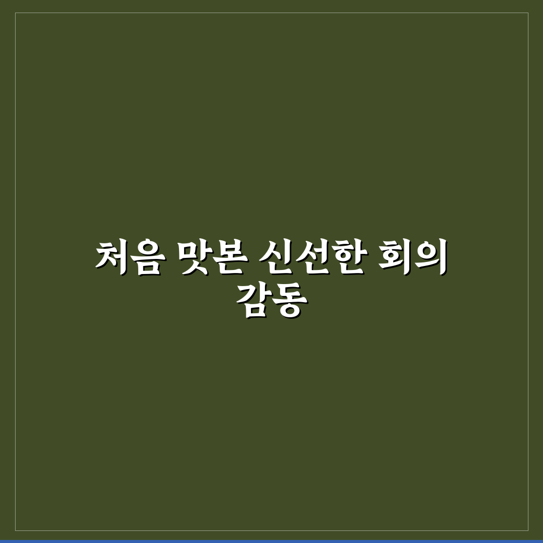 부산에서 회를 부담 없이 즐길 수 있는 맛집 찾는 법 리얼후기