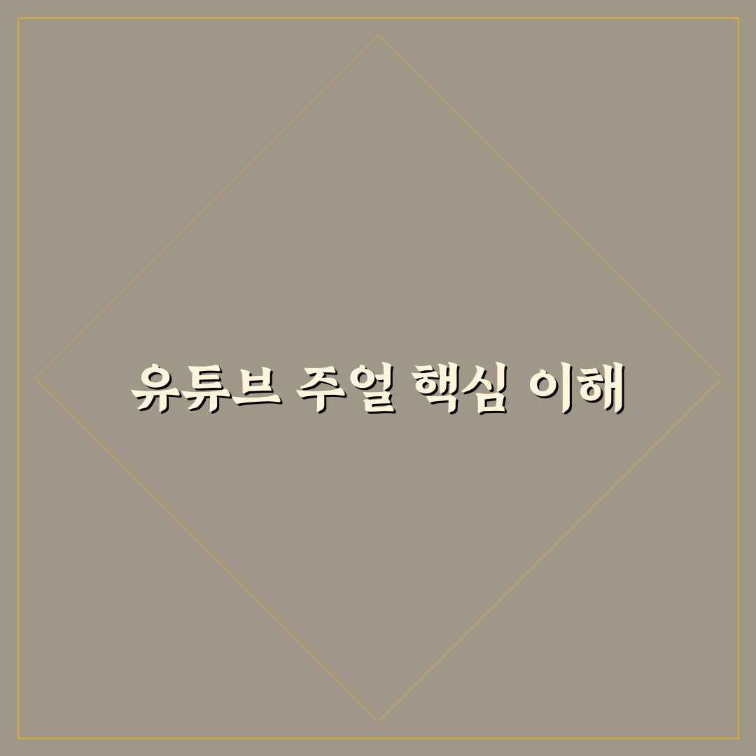 유튜브 주얼 사용법과 꿀팁 쉽게 알려드려요