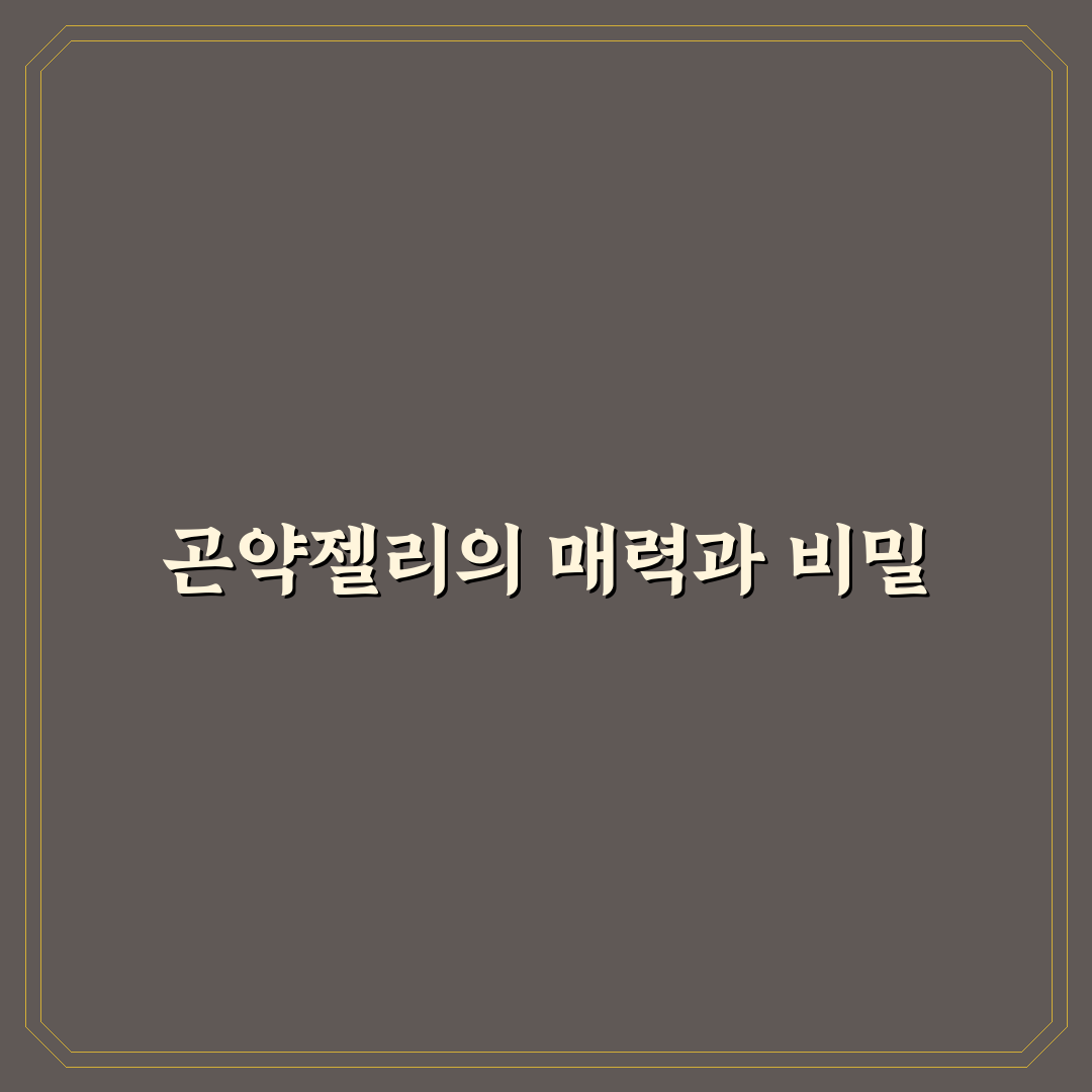딜라이트 곤약젤리 건강한 간식 추천과 활용 꿀팁