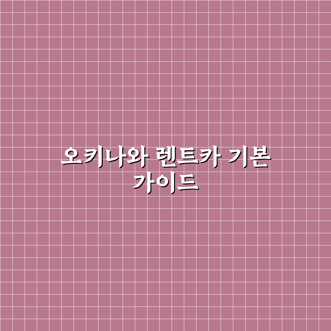 오키나와 타임즈 렌트카 이용 꿀팁과 후기 정리