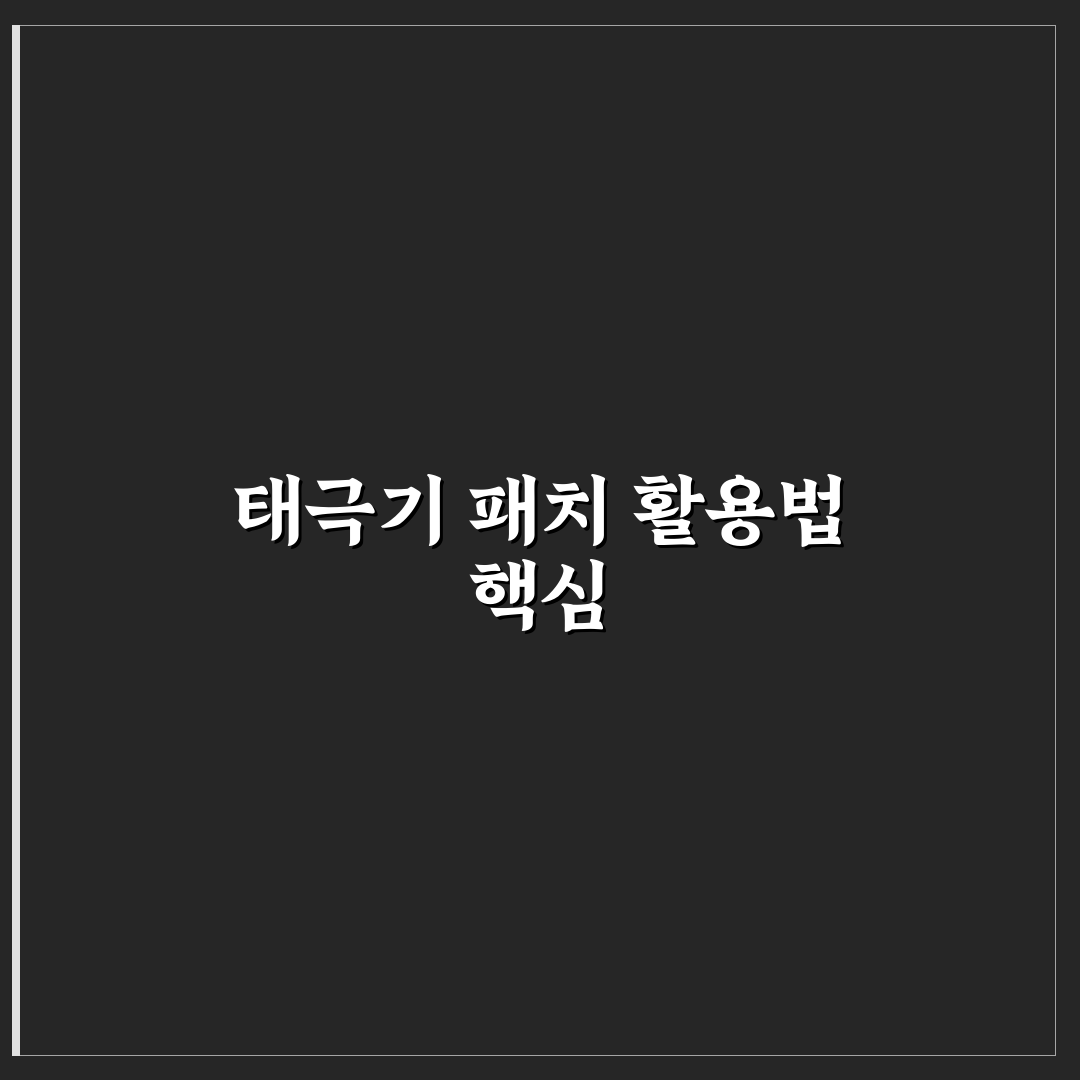 태극기 패치 벨크로 사용법과 추천 꿀팁 공유