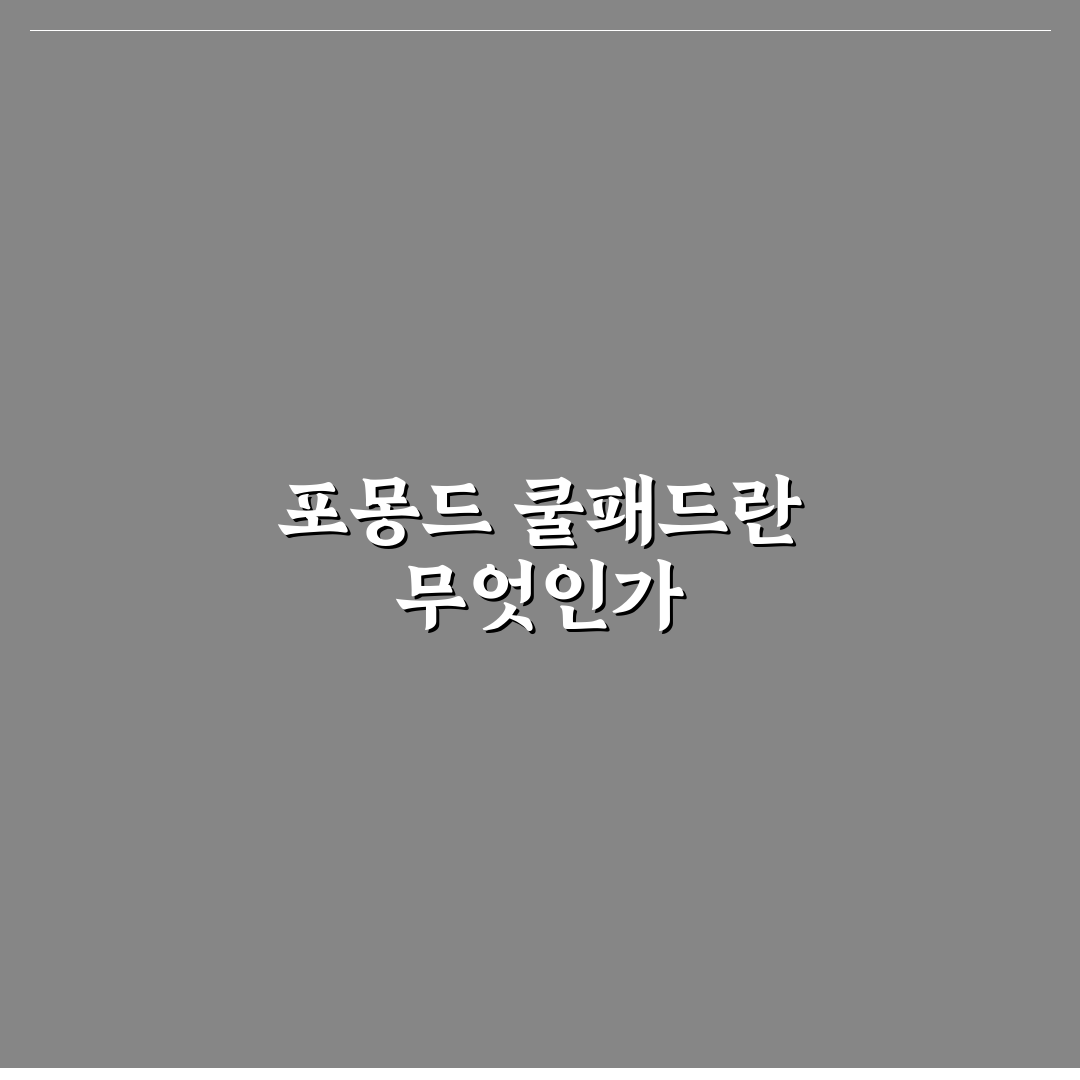 포몽드 쿨패드 사용법과 효과 꿀팁 알려드려요