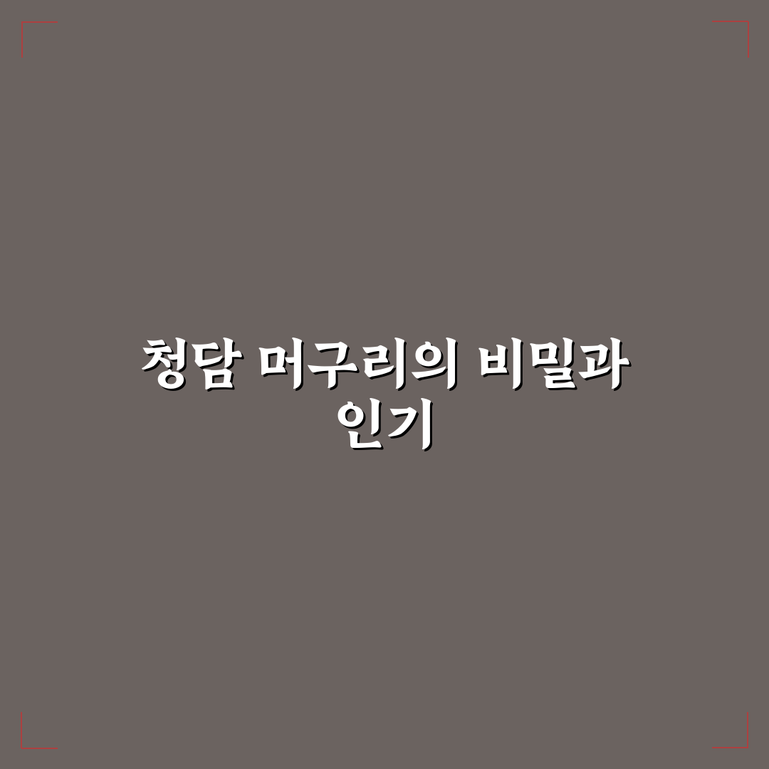 청담 머구리 이용 꿀팁과 후기 함께 알아보기