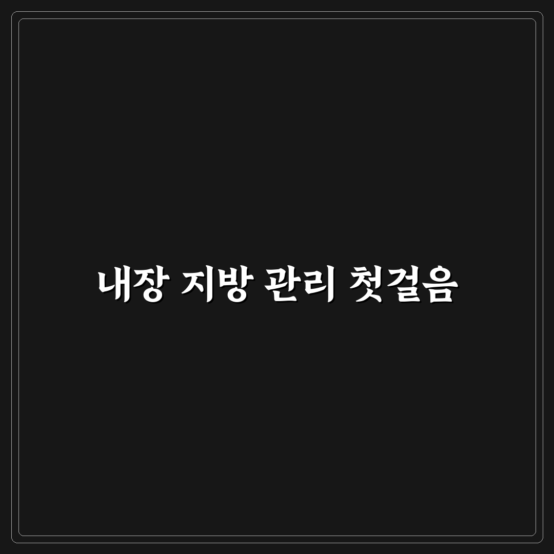 내장지방 레벨 4 여자 관리법, 직접 해보니 변화는 어떤지