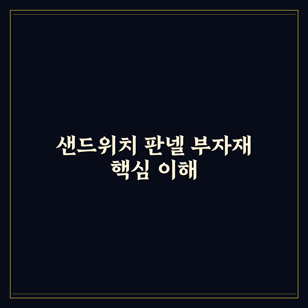 샌드위치 판넬 부자재 선택과 관리 꿀팁 알려드려요