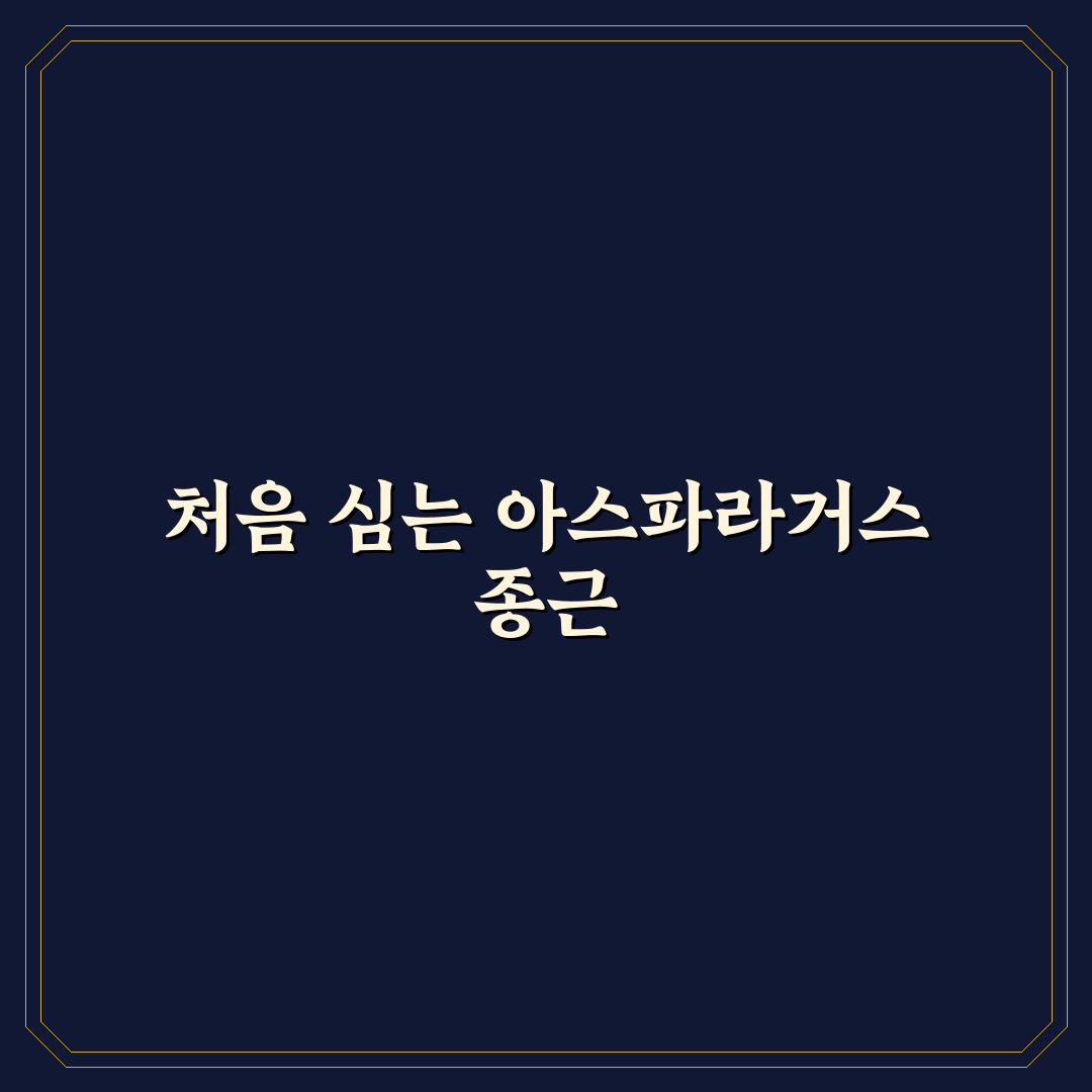 아스파라거스 종근 심는법 직접 해보니 알게 된 점들
